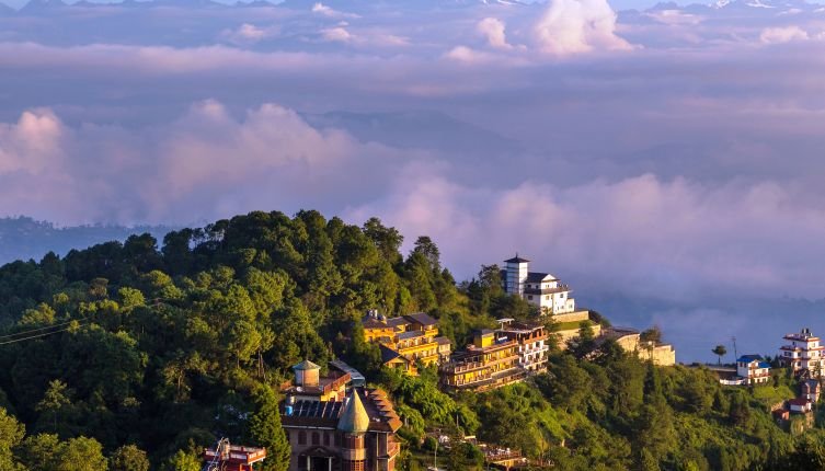Sunrise in Nagarkot in the Kathmandu Valley.